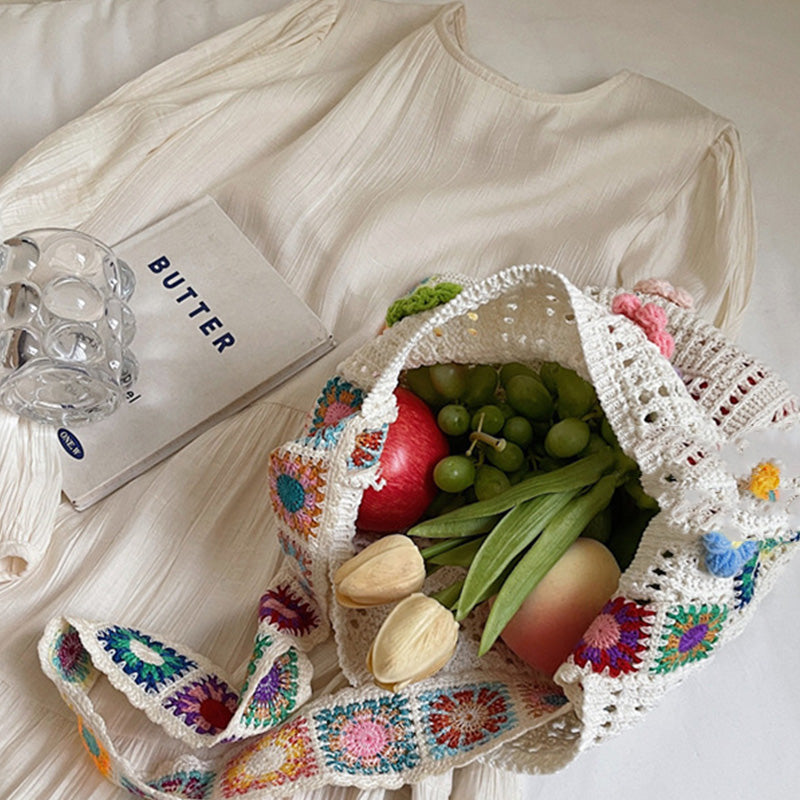 Women’s Crochet Ethnic Shoulder Bag