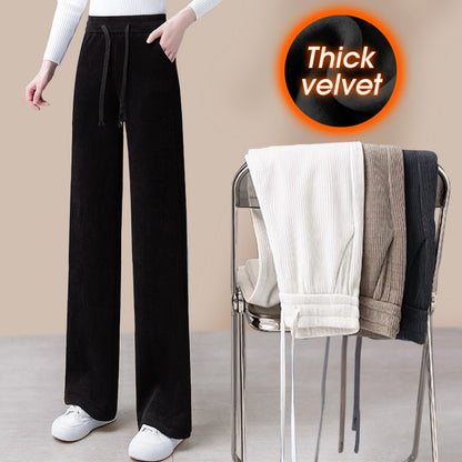 🎀 Comfortable and elegant wide-leg pants with a drawstring