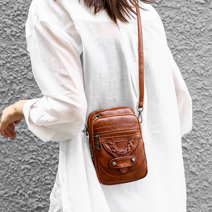 Vintage Soft PU Leather Mini Crossbody Bag