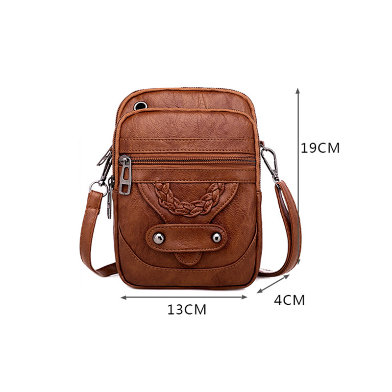 Vintage Soft PU Leather Mini Crossbody Bag