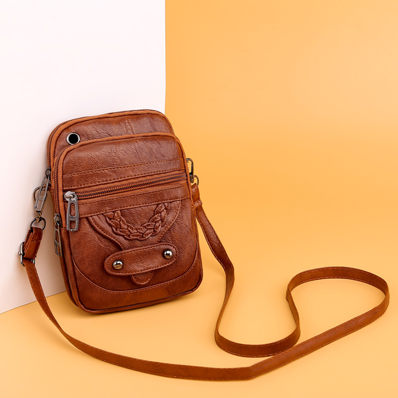 Vintage Soft PU Leather Mini Crossbody Bag